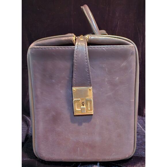 CHRISTIAN DIOR 1960s RARE Early Oblique Monogram Box Travel Bag - Picture 7 of 16